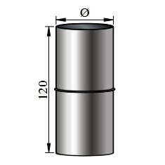 Pelletrauchrohr Verbindungsstück Ø 80 x 1,2...