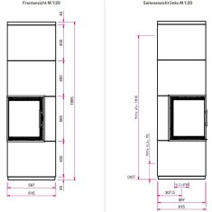 Kaminbausatz Camina S23 GO-Line - 2 kW - Grundofen-Wärmespeicheranlage