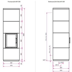 Kaminbausatz Camina S24 GO-Line - 2 kW - Grundofen-Wärmespeicheranlage