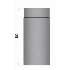 Rauchrohr Ø180 x 500 x 2 mm, Farbe schwarz