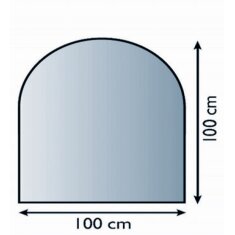 Bodenplatte Glas ESG 6mm mit Facette Rundbogen 1000 x...