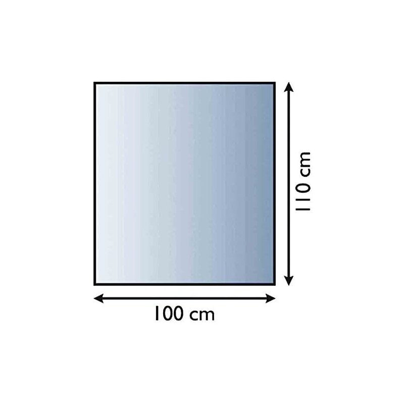 Bodenplatte Glas ESG 6mm mit Facette Rechteck 1000 x 1100 mm