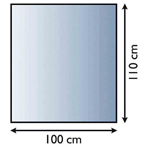 Bodenplatte Glas ESG 6mm mit Facette Rechteck 1000 x 1100 mm