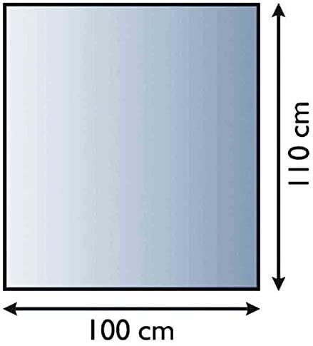 Bodenplatte Glas ESG 6mm mit Facette Rechteck 1000 x 1100 mm