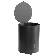Pelletbehälter, rund, schwarz beschichtet, 20kg...