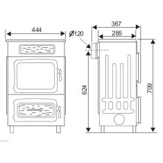 Kaminofen Wamsler Werkstattofen WO 109-6 F/A - Anschluss...