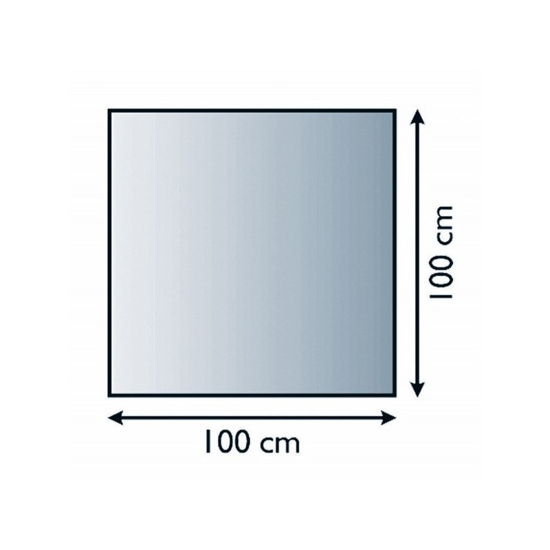 Bodenplatte Glas ESG 6mm mit Facette Quadrat 1000 x 1000 mm