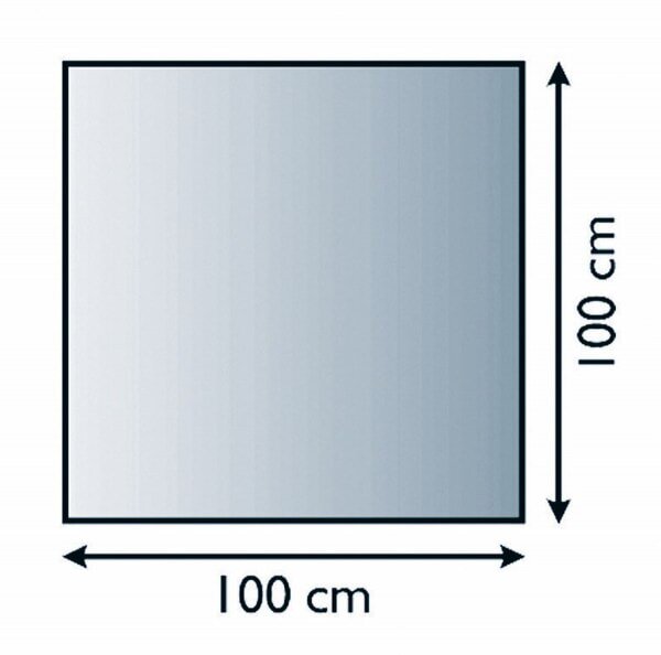 Bodenplatte Glas ESG 6mm mit Facette Quadrat 1000 x 1000 mm