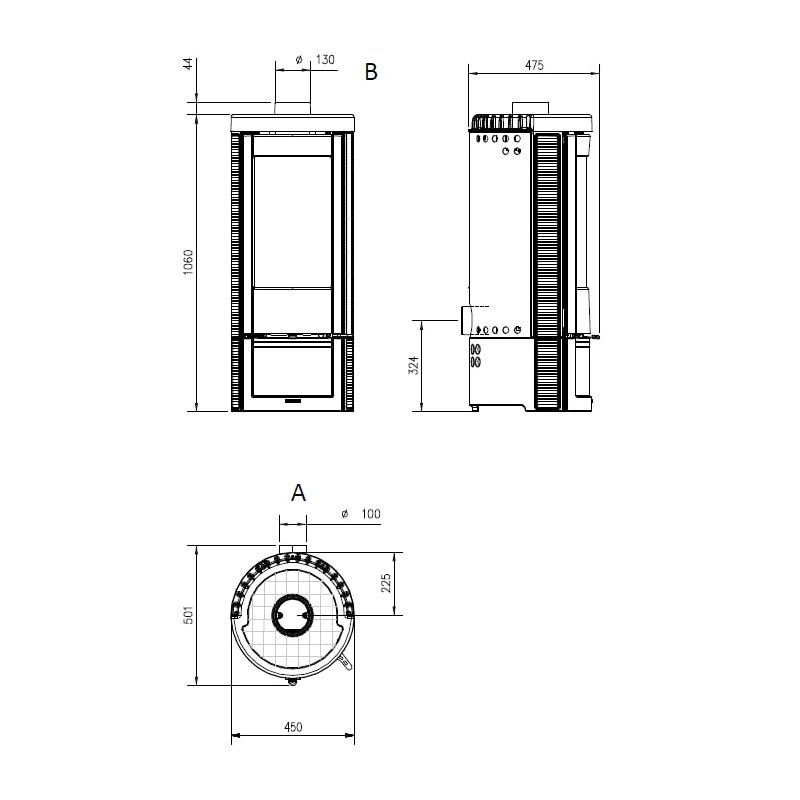 Kaminofen La Nordica Marlena - 7,5 kW - AUSSTELLUNGSSTÜCK