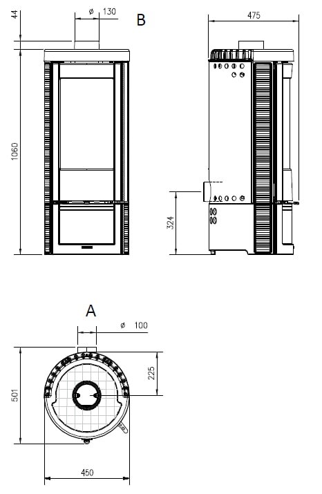 Kaminofen La Nordica Marlena - 7,5 kW - AUSSTELLUNGSSTÜCK