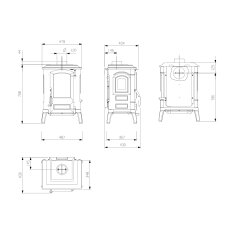Kaminofen Gussofen La Nordica Giulietta X 4.0 - 6,5 kW - AUSSTELLUNGSSTÜCK