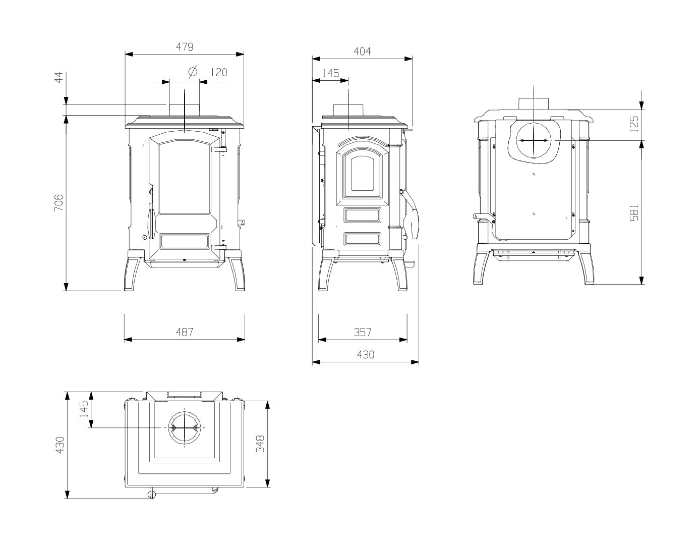 Kaminofen Gussofen La Nordica Giulietta X 4.0 - 6,5 kW - AUSSTELLUNGSSTÜCK