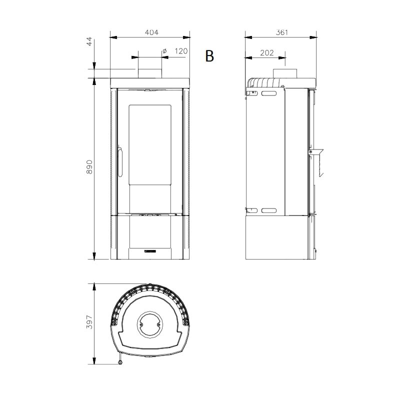 Kaminofen La Nordica Candy - 6,2 kW - AUSSTELLUNGSSTÜCK