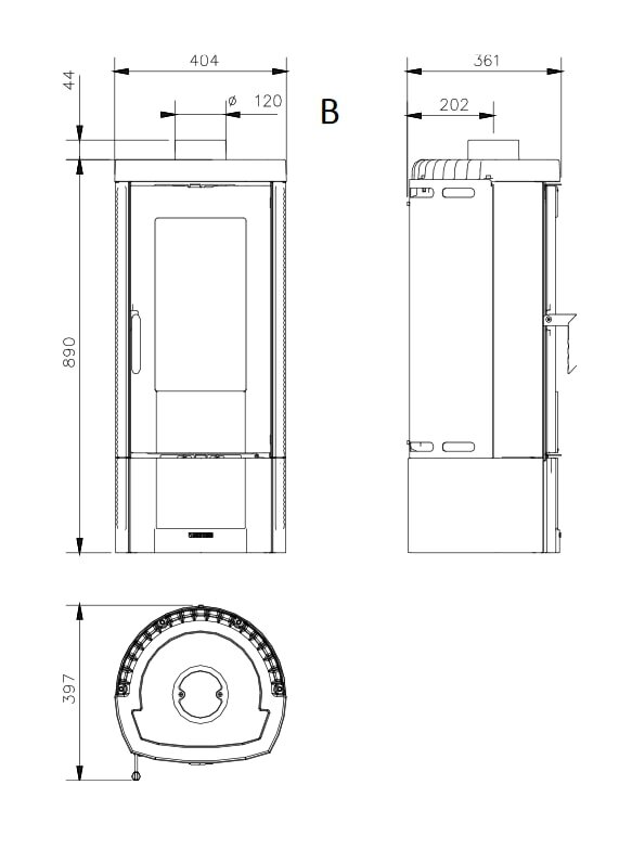 Kaminofen La Nordica Candy - 6,2 kW - AUSSTELLUNGSSTÜCK