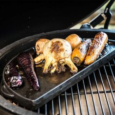 Big Green Egg - Gusseisen Grillplatte halbrund für Large