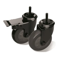 Big Green Egg - 2 Schwenkrollen mit Bremse