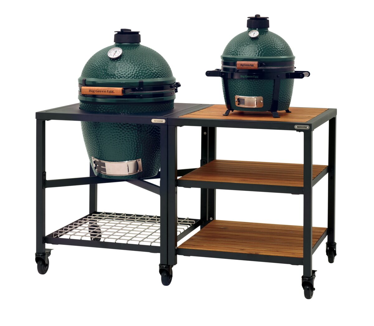 Big Green Egg - 2 Schwenkrollen mit Bremse