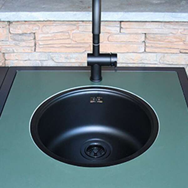 Big Green Egg - Arbeitsplatte mit Ausschnitt für Spülbecken - Grün