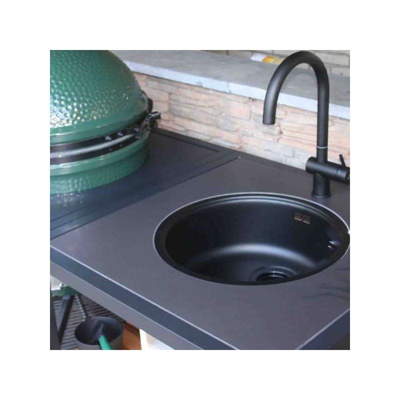 Big Green Egg - Arbeitsplatte mit Ausschnitt für Spülbecken - schwarz