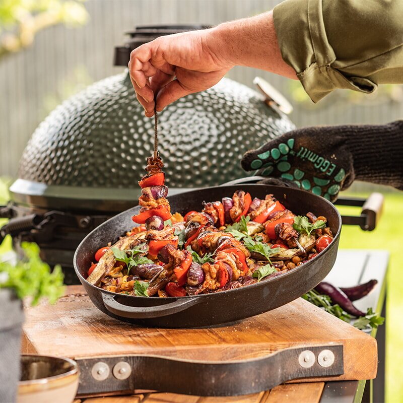 Big Green Egg - Gusseisen Pfanne für 2XL, XL, L