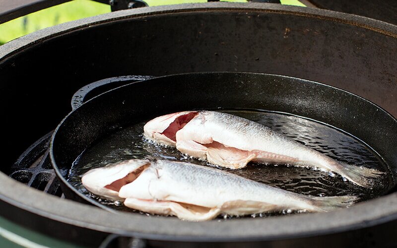 Big Green Egg - Gusseisen Pfanne für 2XL, XL, L