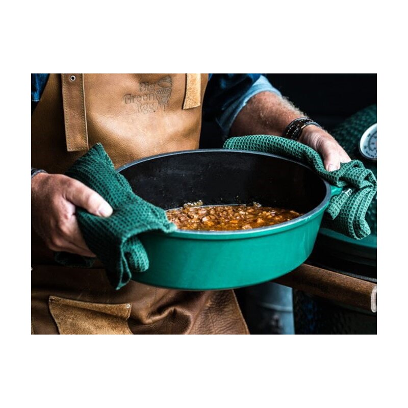 Big Green Egg - Schmortopf - Dutch Oven Grün - oval für L, XL, 2XL