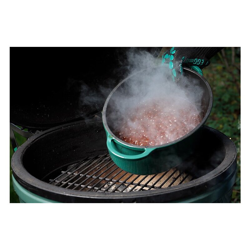 Big Green Egg - Schmortopf - Dutch Oven Grün - oval für L, XL, 2XL