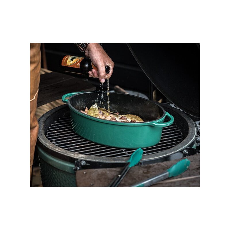 Big Green Egg - Schmortopf - Dutch Oven Grün - oval für L, XL, 2XL
