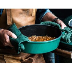 Big Green Egg - Schmortopf - Dutch Oven Gr&uuml;n - oval f&uuml;r L, XL, 2XL