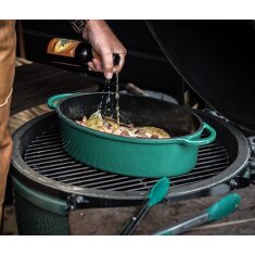 Big Green Egg - Schmortopf - Dutch Oven Gr&uuml;n - oval f&uuml;r L, XL, 2XL