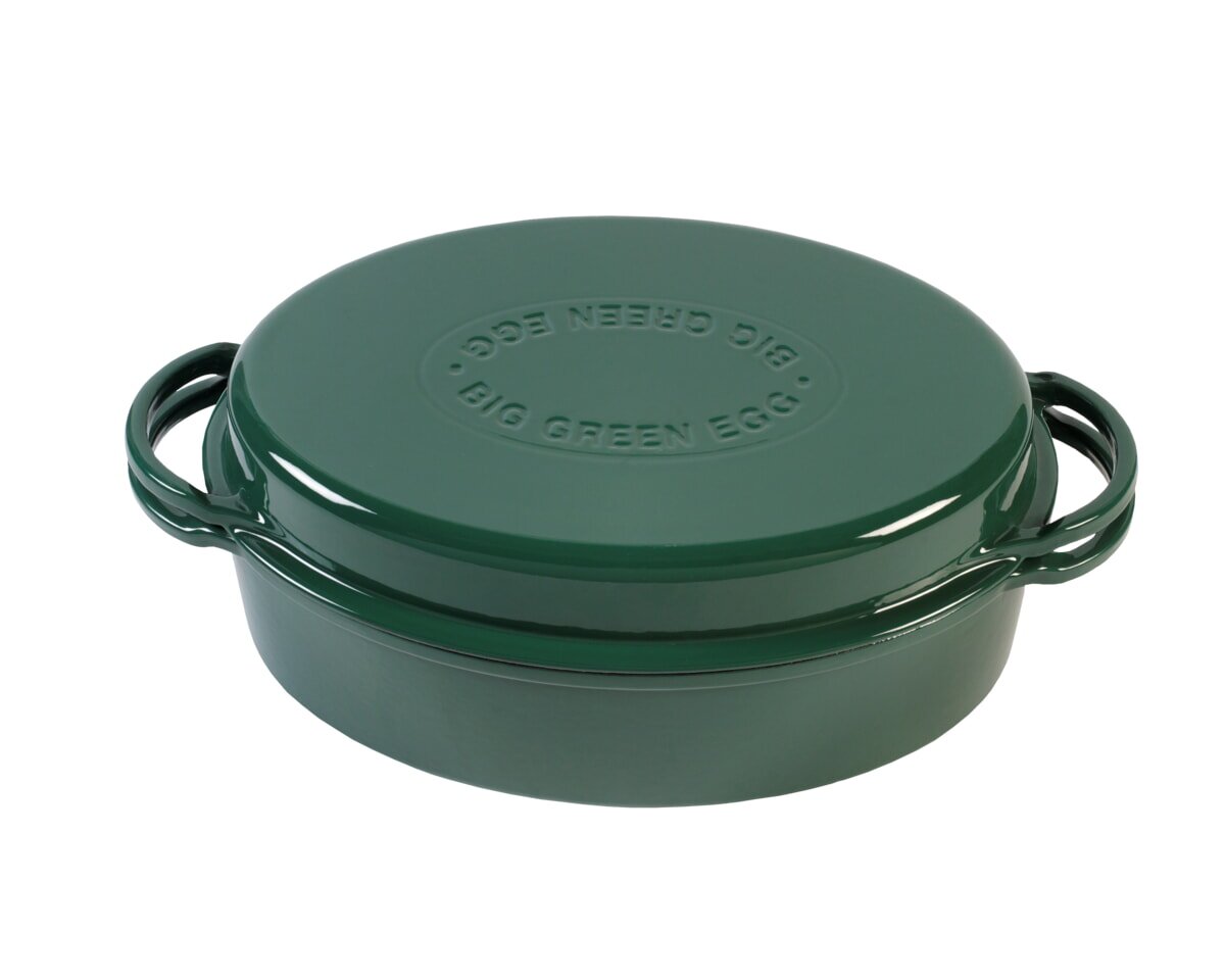 Big Green Egg - Schmortopf - Dutch Oven Grün - oval für L, XL, 2XL