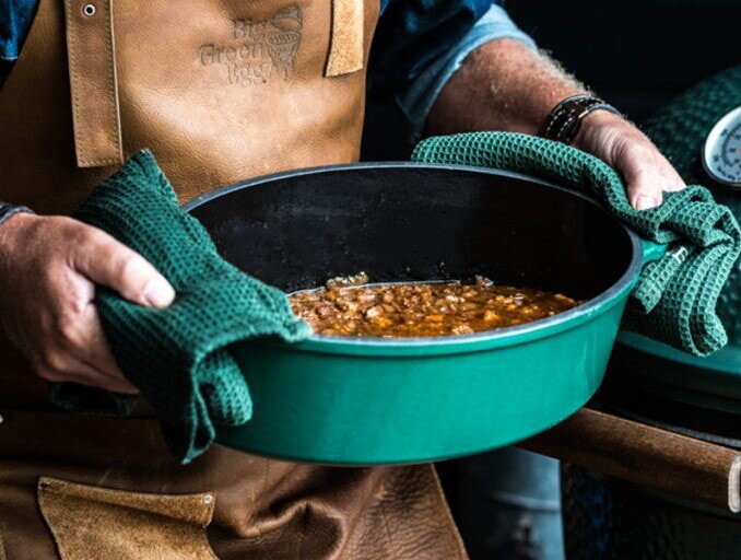 Big Green Egg - Schmortopf - Dutch Oven Grün - oval für L, XL, 2XL