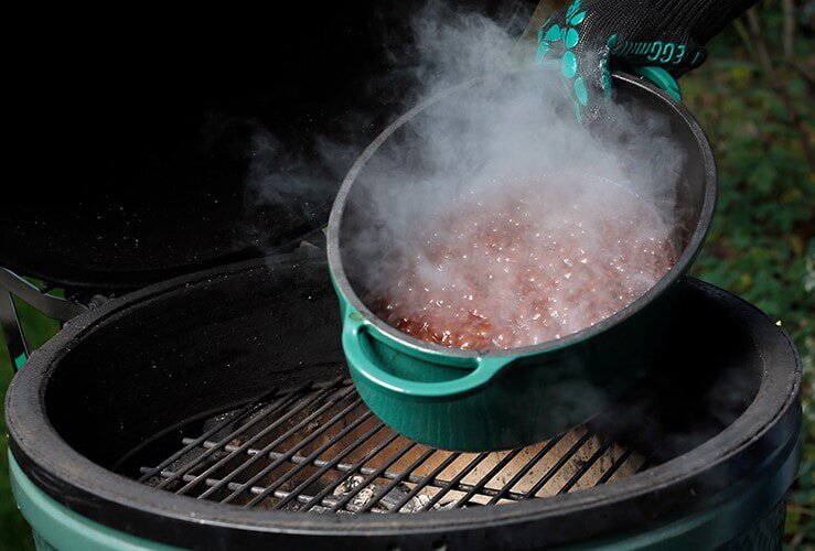Big Green Egg - Schmortopf - Dutch Oven Grün - oval für L, XL, 2XL