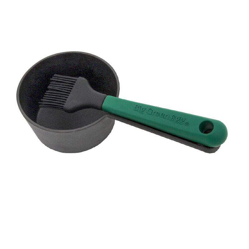 Big Green Egg - Gusseisen Saucentopf mit Pinsel für MX, S, M, L, XL, 2XL