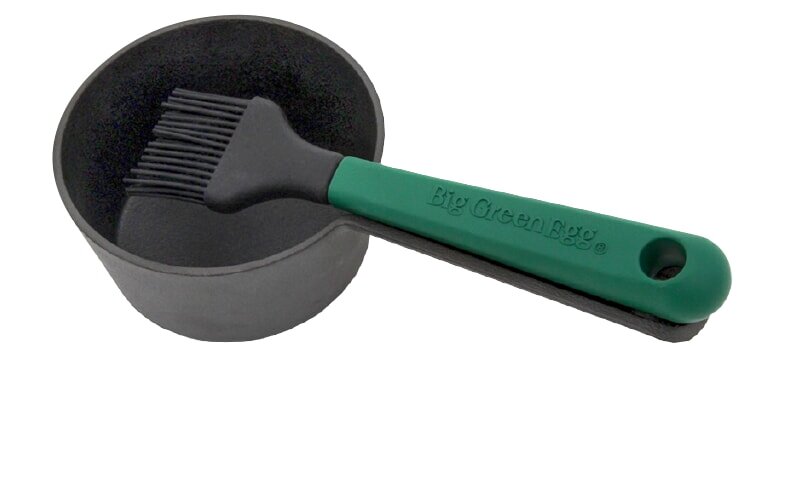 Big Green Egg - Gusseisen Saucentopf mit Pinsel für MX, S, M, L, XL, 2XL