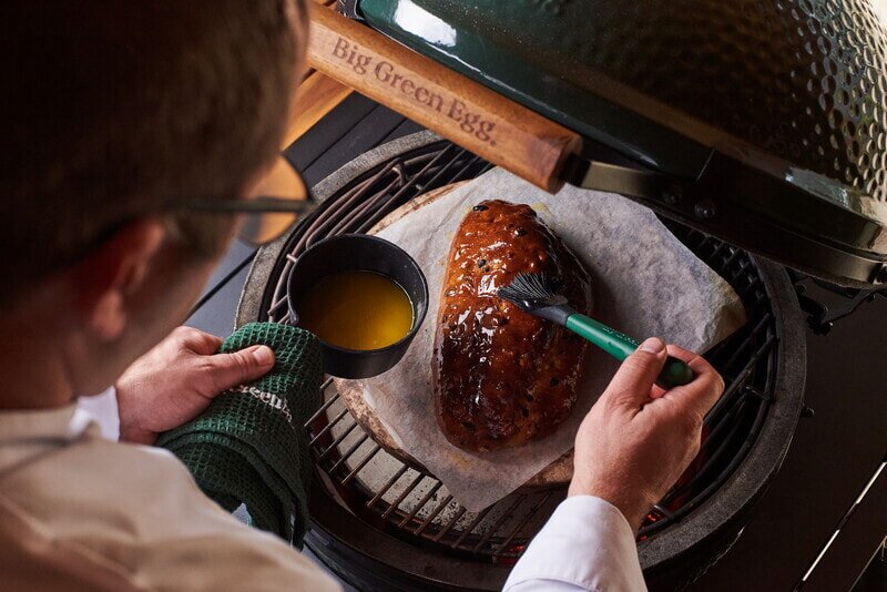Big Green Egg - Gusseisen Saucentopf mit Pinsel für MX, S, M, L, XL, 2XL