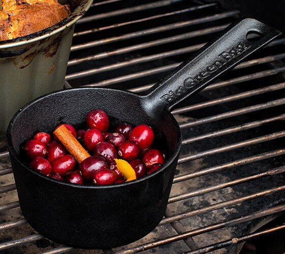 Big Green Egg - Gusseisen Saucentopf mit Pinsel für MX, S, M, L, XL, 2XL