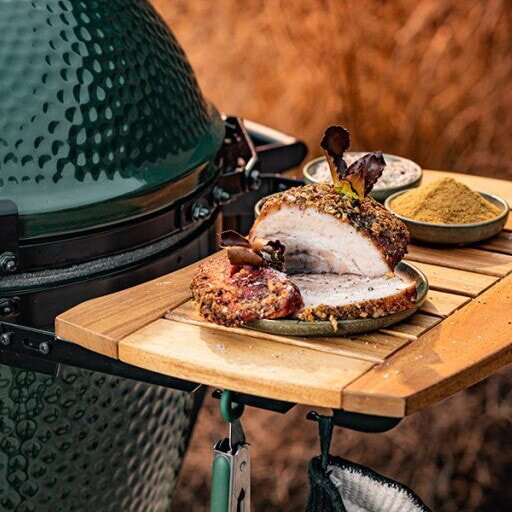 Big Green Egg - 2 Seitentische Egg Mates aus Akazienholz für Medium