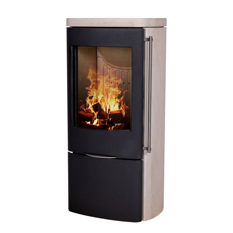 Kaminofen Jydepejsen Senza - Moca Cream Sandstein - 5,3 kW