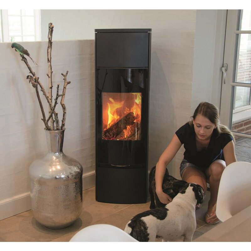Kaminofen Jydepejsen Bella high mit Seitenfenster - 5 kW
