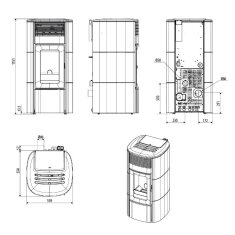 Pelletofen wassergef&uuml;hrt MCZ SUITE Hydromatic 24 R M2 (Anschluss hinten) - Maestro+ - 24 kW