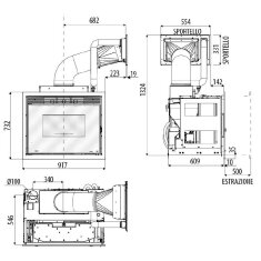 Pelleteinsatz wassergef&uuml;hrt MCZ VIVO 90 Hydromatic 16 M1 - 16 kW