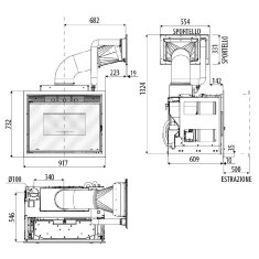 Pelleteinsatz wassergef&uuml;hrt MCZ VIVO 90 Hydromatic 24 M1 - 24 kW