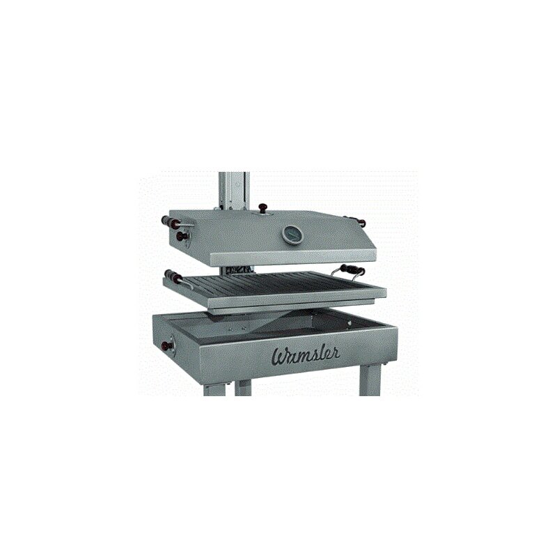 Wamsler Holzkohlegrill Lifter Deluxe mit Grillhaube, Edelstahl