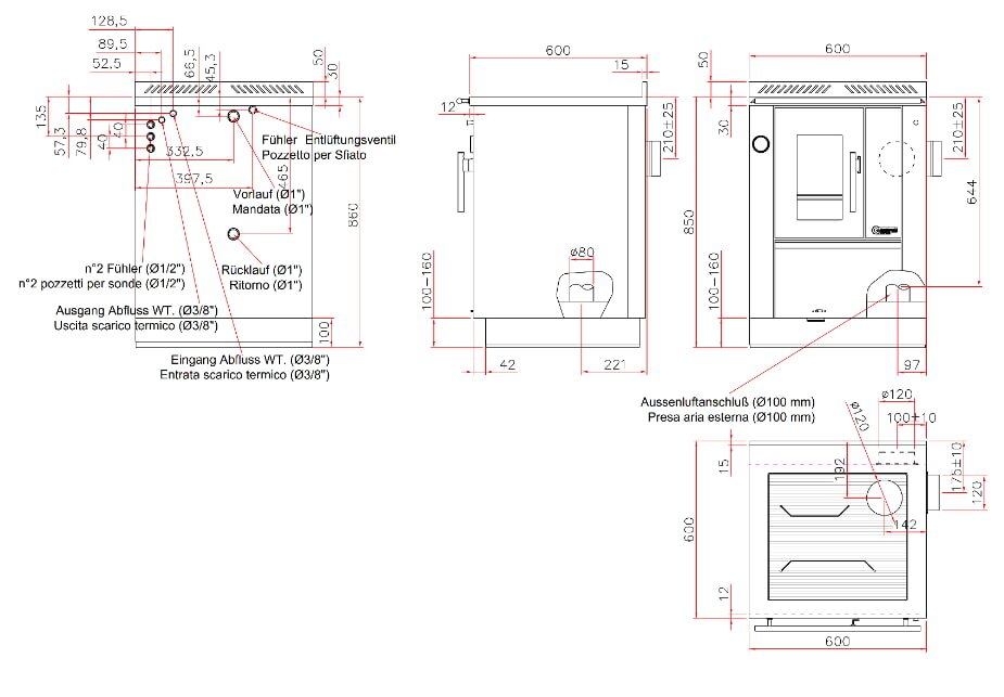 Heizungsherd Greithwald IZH 60 - 22 kW