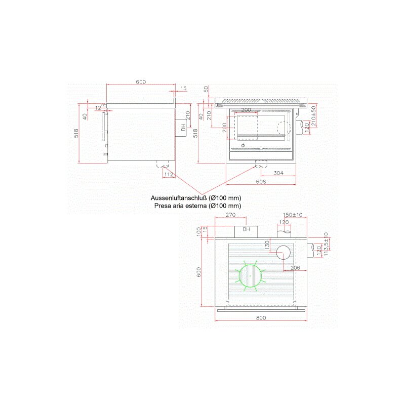 Bausatzherd Greithwald GBJ 80 (Korpus 70) - 7,5 kW
