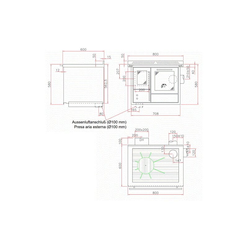 Bausatzherd Greithwald GBÖ 80 - 7 kW