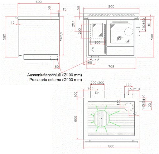 Bausatzherd Greithwald GBÖ 80 - 7 kW
