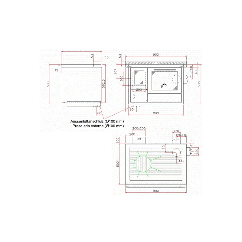 Bausatzherd Greithwald GBÖ 90 - 7 kW