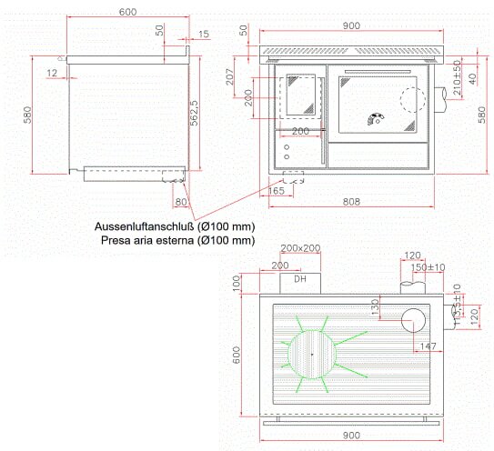 Bausatzherd Greithwald GBÖ 90 - 7 kW
